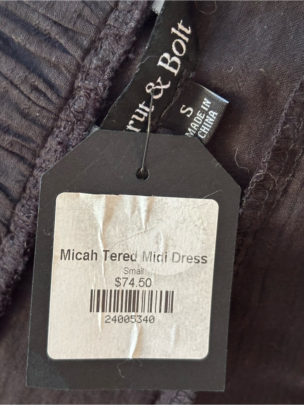 Strut & Bolt NWT Micah Tereu Black Cotton Ruffle Tiered Midi Dress S Cottagecore - Picture 7 of 15